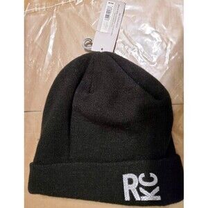 Kenneth Cole Reaction R KC Men's Beanie Black/Gray Sherpa Lined - NEW W/TAGS